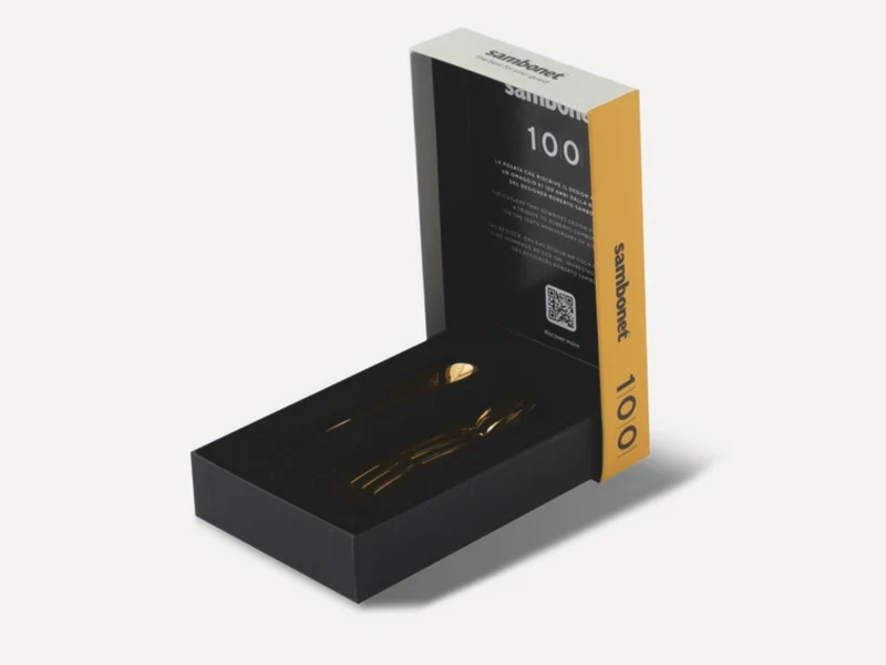 Sambonet 100 Mokkalöffel Set6 Edelstahl/PVD Gold