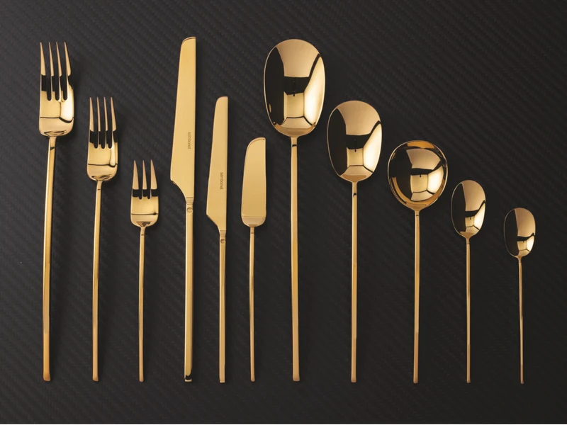 Sambonet 100 Mokkalöffel Set6 Edelstahl/PVD Gold