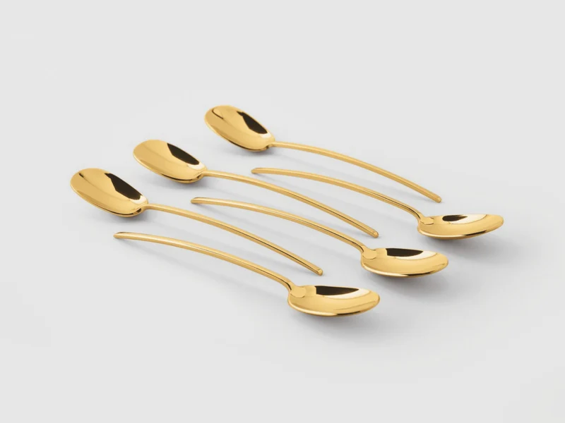 Sambonet 100 Mokkalöffel Set6 Edelstahl/PVD Gold