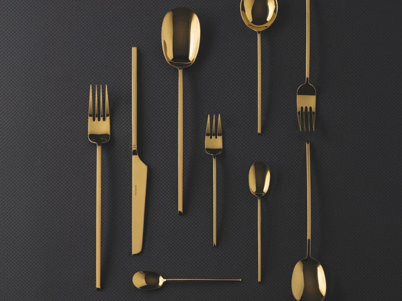 Sambonet 100 Kuchengabeln Set6 Edelstahl/PVD Gold