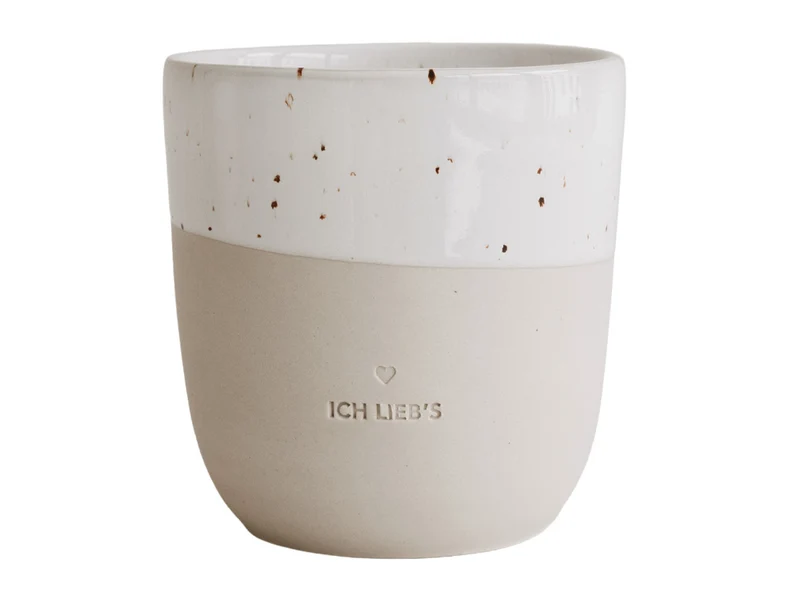 Eulenschnitt Becher Ich lieb's beige 0,32l