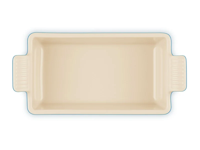 Le Creuset Backform Tradition rechteckig azure 23cm