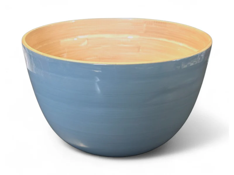 albert L. (punkt) Bambus-Schüssel taubenblau 22x14cm