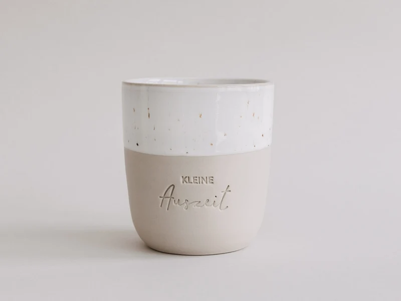 Eulenschnitt Becher Kleine Auszeit beige 0,32l
