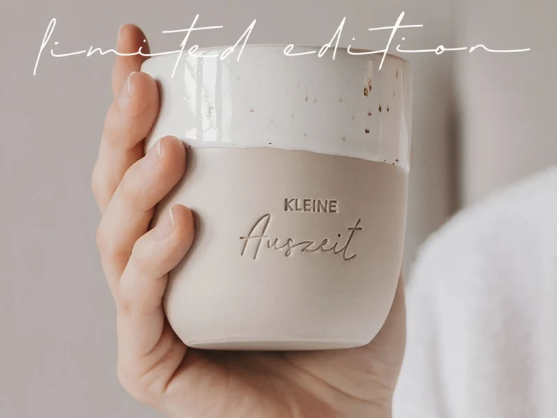Eulenschnitt Becher Kleine Auszeit beige 0,32l