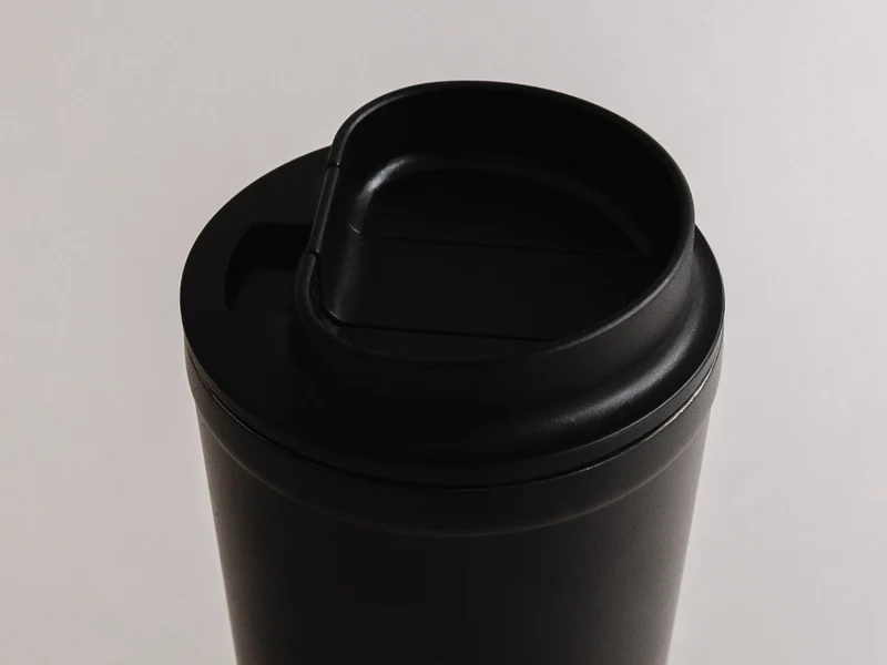 Eulenschnitt To-Go Becher Herz schwarz 0,54l