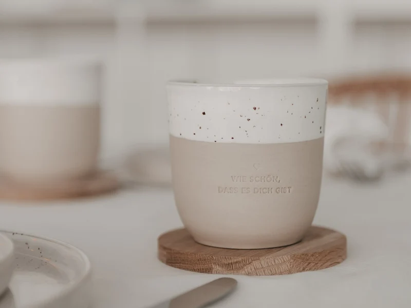 Eulenschnitt Becher Wie schön beige 0,32l