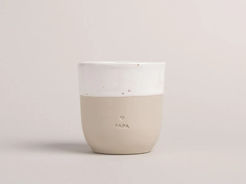 Eulenschnitt Becher Papa beige 0,32l