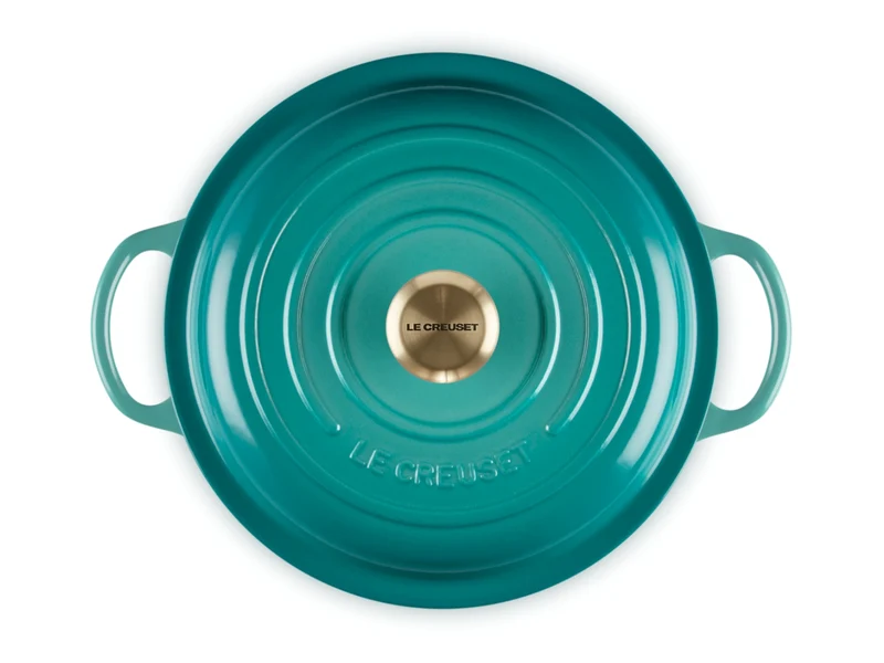 Le Creuset Stew Pot Signature rund bleu riviera 22cm
