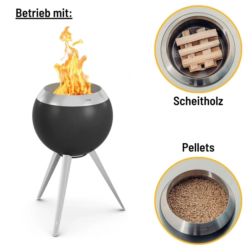 Höfats MOON 45 Feuerschale mit hohem Fuß