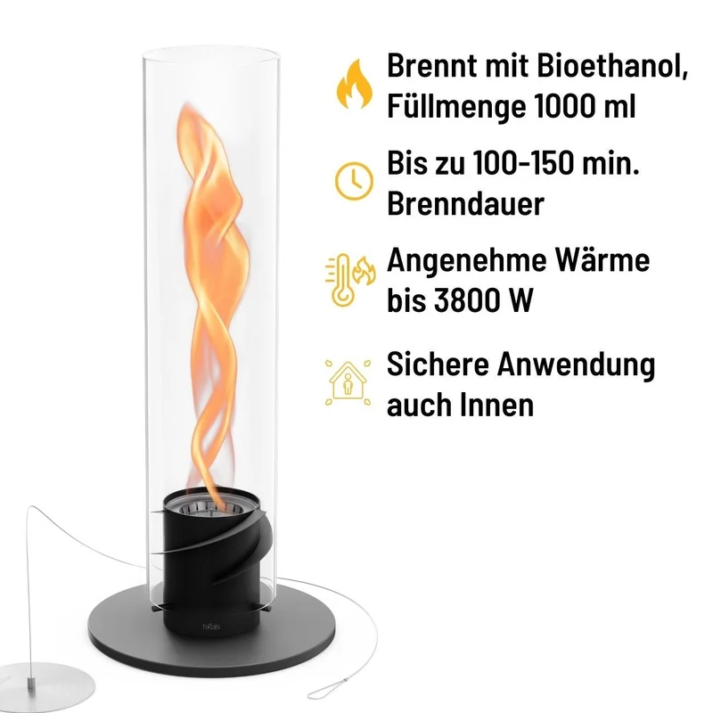 Höfats Spin 1500 Tischfeuer schwarz