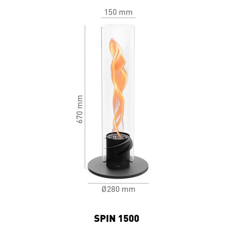 Höfats Spin 1500 Tischfeuer schwarz