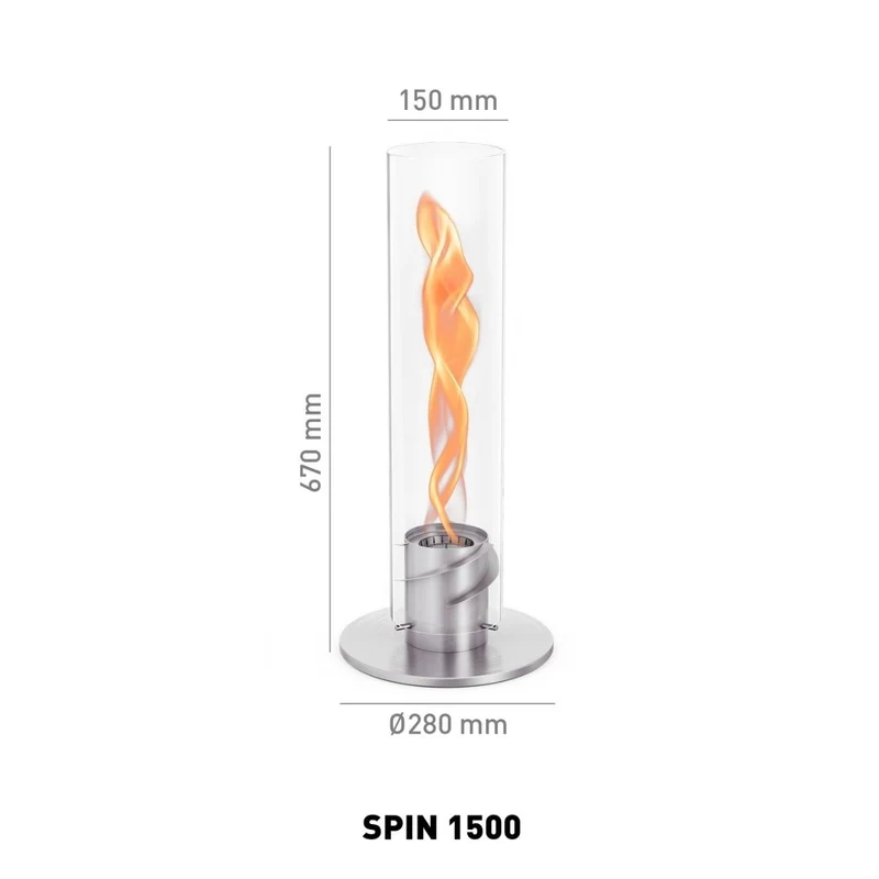 Höfats Spin 1500 Tischfeuer silber