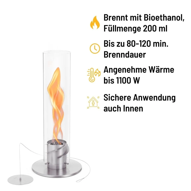 Höfats Spin 900 Tischfeuer silber