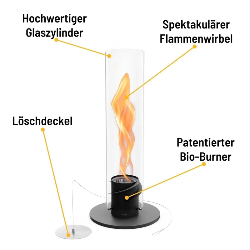 Höfats Spin 900 Tischfeuer schwarz