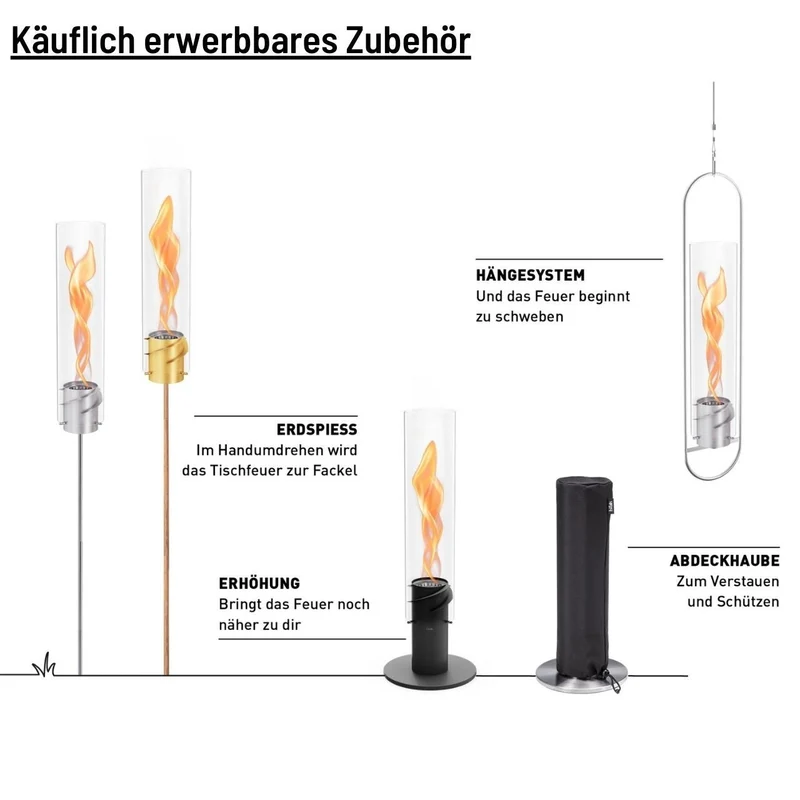 Höfats Spin 900 Tischfeuer schwarz