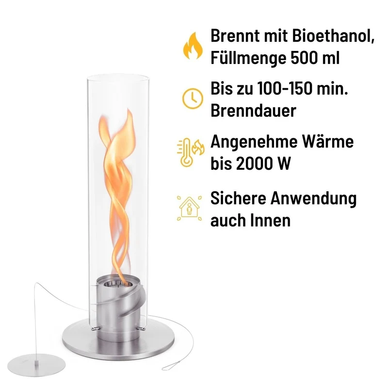 Höfats Spin 1200 Tischfeuer silber