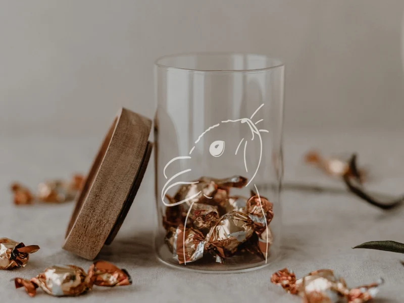 Eulenschnitt Mini Vorratsglas Hase 9cm