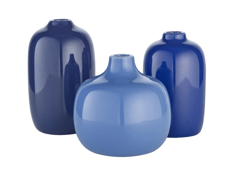Blomus CEOLA Vase parisian blue/mazarine blue/ocean cavern Set 3tlg