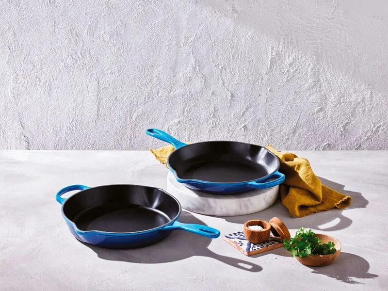 Le Creuset Brat- und Servierpfanne Signature bleu riviera 23cm