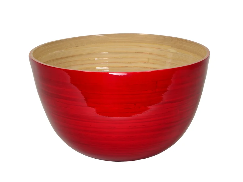 albert L. (punkt) Bambus-Schüssel rot 30x18cm