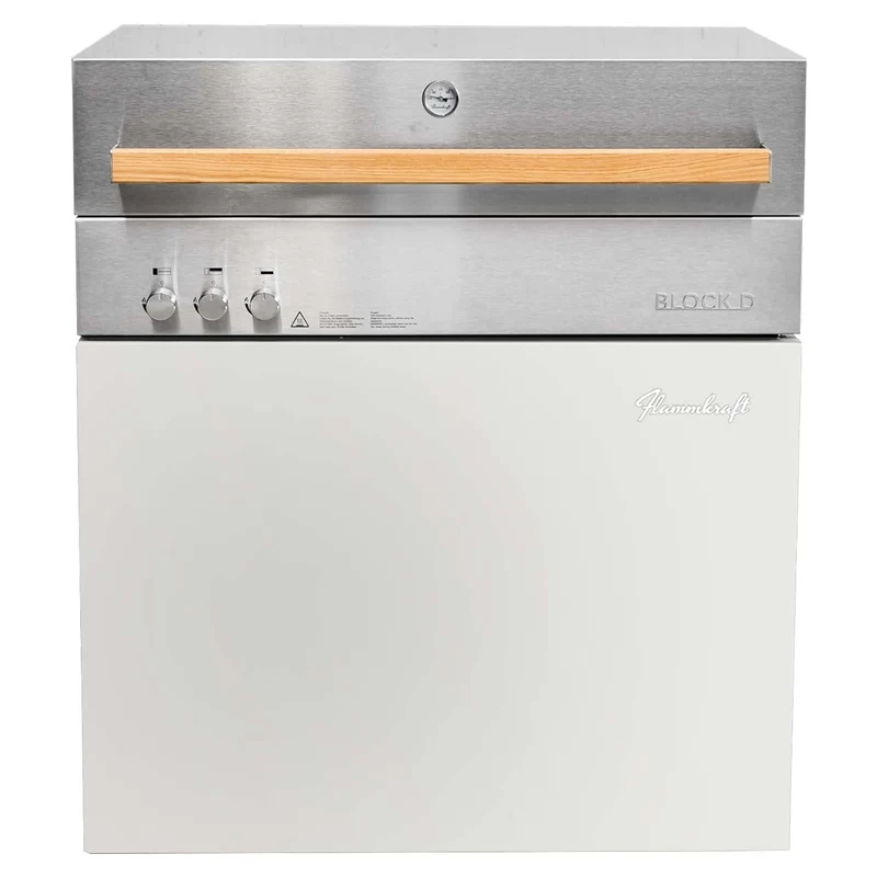 Flammkraft Gasgrill Block D Gen.5 Elfenbeinweiß