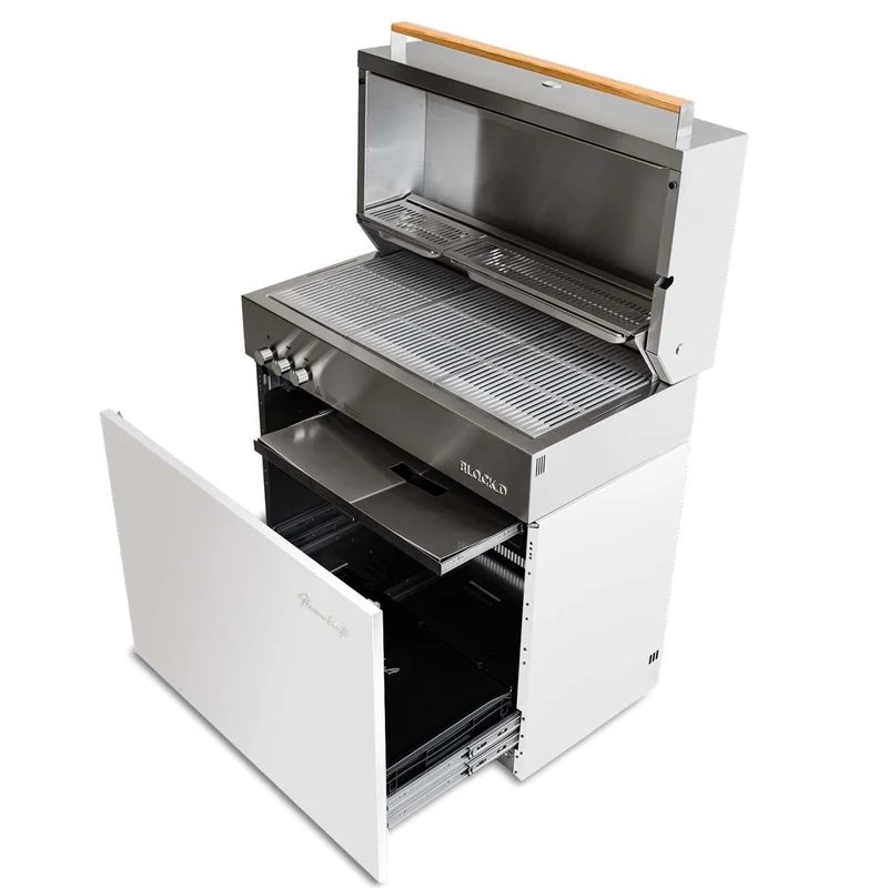 Flammkraft Gasgrill Block D Gen.5 Elfenbeinweiß