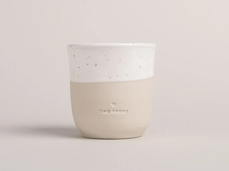 Eulenschnitt Becher Ciao Kakao beige 0,32l