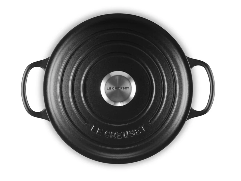 Le Creuset Sauteuse Signature rund schwarz matt 24cm