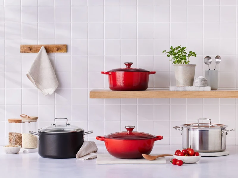 Le Creuset Bräter La Marmite Signature rund kirschrot 24cm