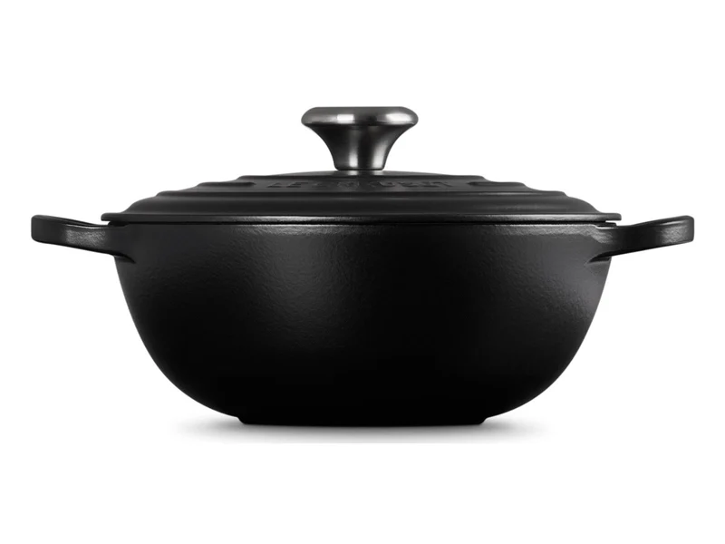 Le Creuset Bräter La Marmite Signature rund schwarz matt 24cm