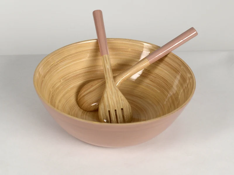 albert L. (punkt) Bambus-Schüssel weiß 30x10cm