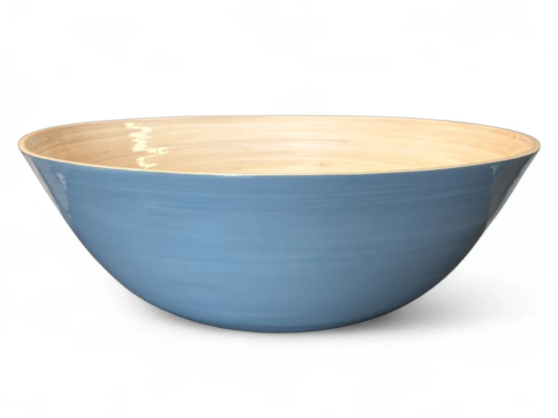 albert L. (punkt) Bambus-Schüssel taubenblau 40x14cm