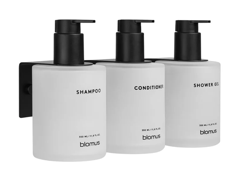 Blomus KIREI Glasflasche 8x14cm weiß Set 3tlg