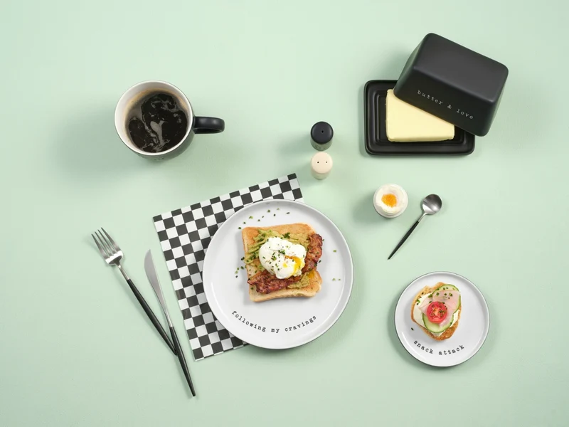 ASA hey! Dessertteller eat, sleep, repeat 22cm