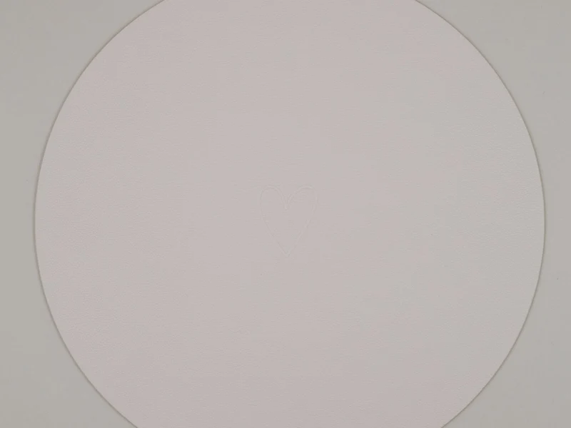 Eulenschnitt Platzset Herz wendbar creme 35cm