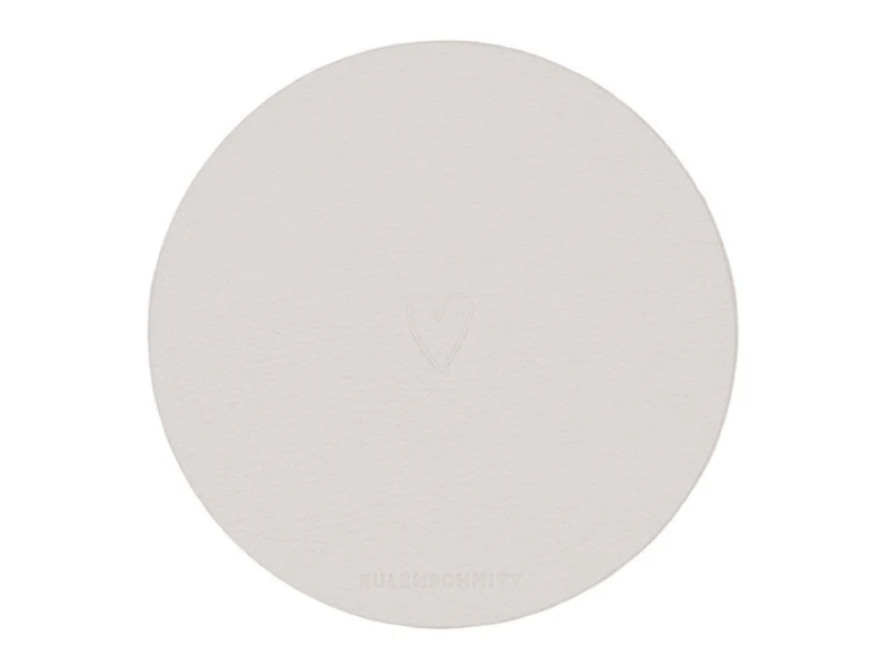 Eulenschnitt Untersetzer Herz wendbar creme 11cm Set 2tlg