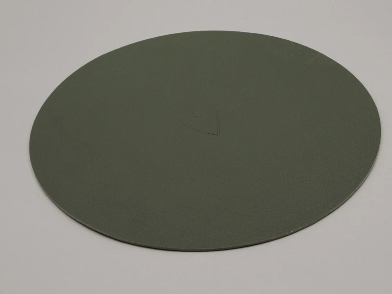 Eulenschnitt Platzset Herz wendbar grün 35cm