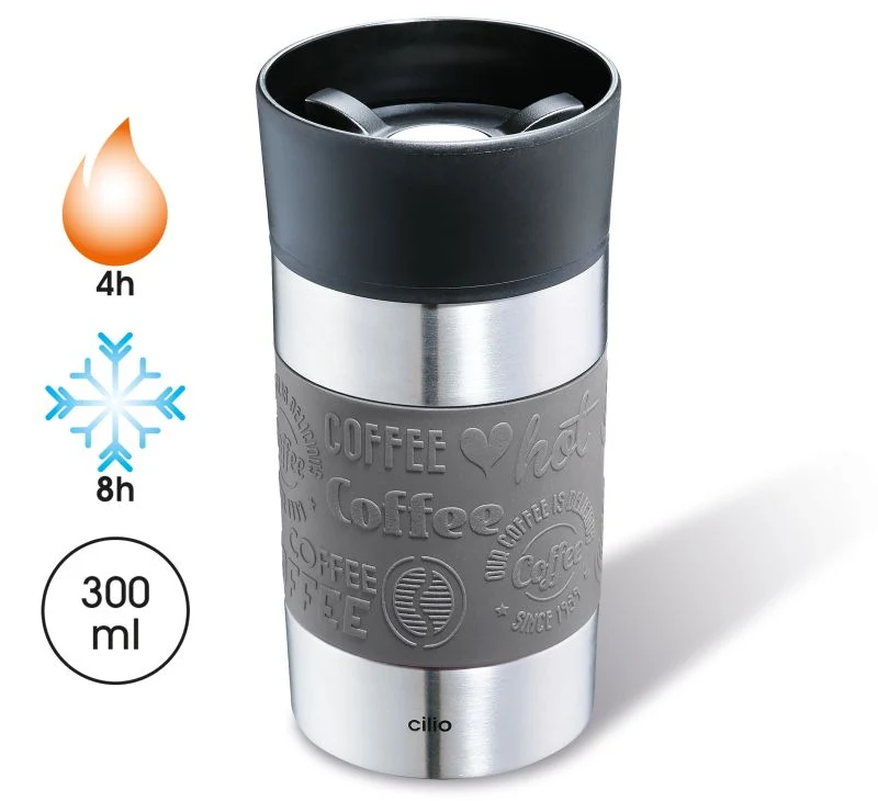 Isoliertrinkbecher 300ml grau Cilio - Viaggio