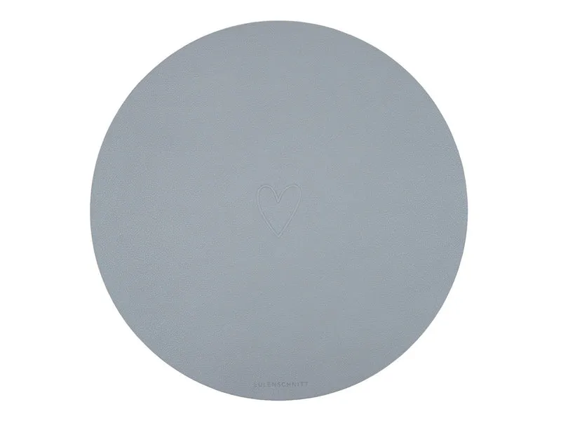 Eulenschnitt Platzset Herz wendbar grau 35cm