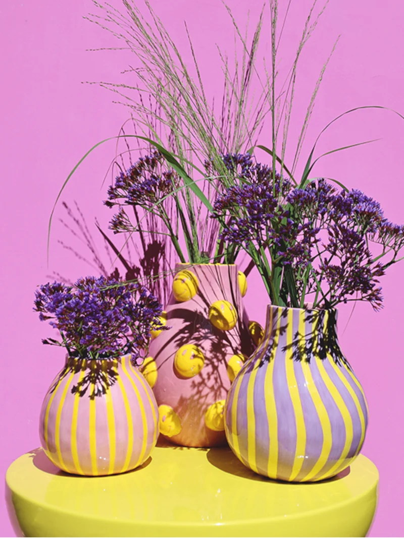 Giftcompany Artisan Vase lila/gelb 19,6cm
