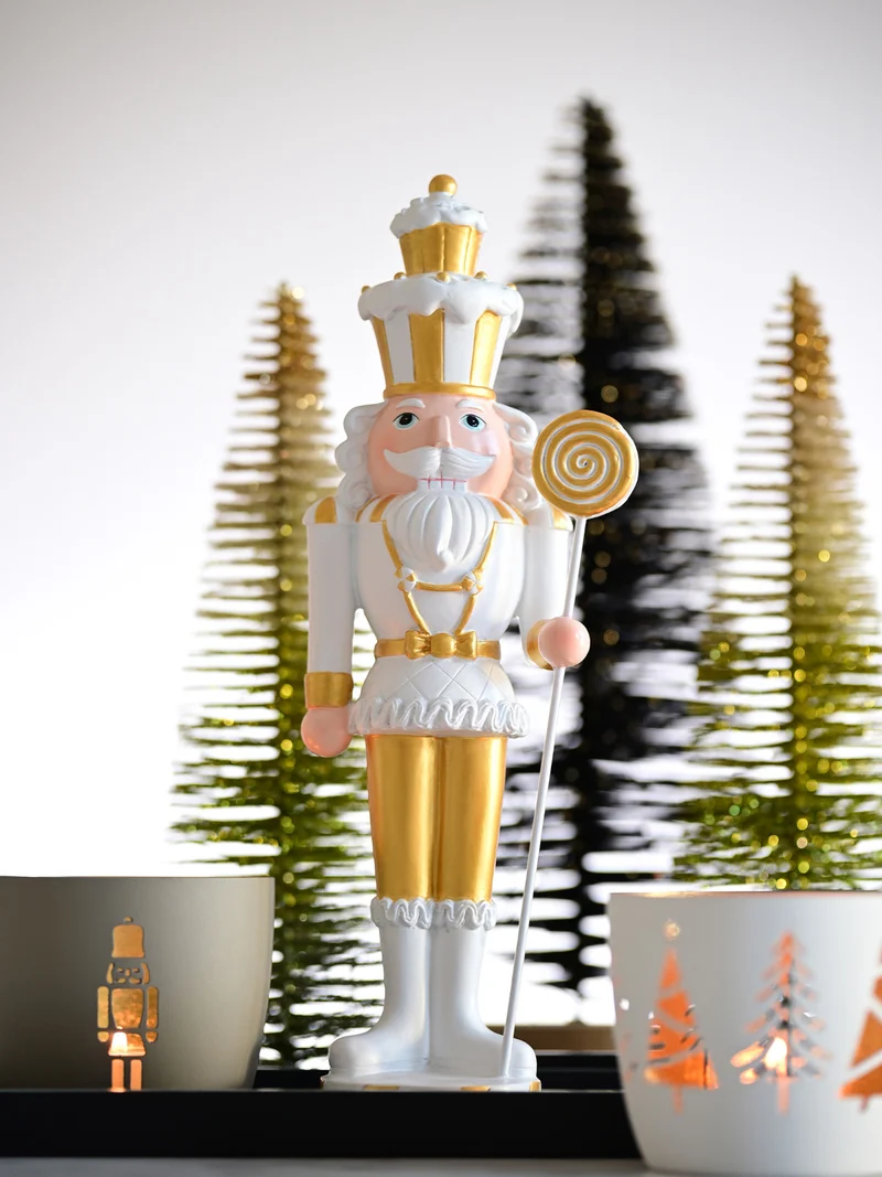 Giftcompany Noce Nussknacker weiß/gold 33,5cm