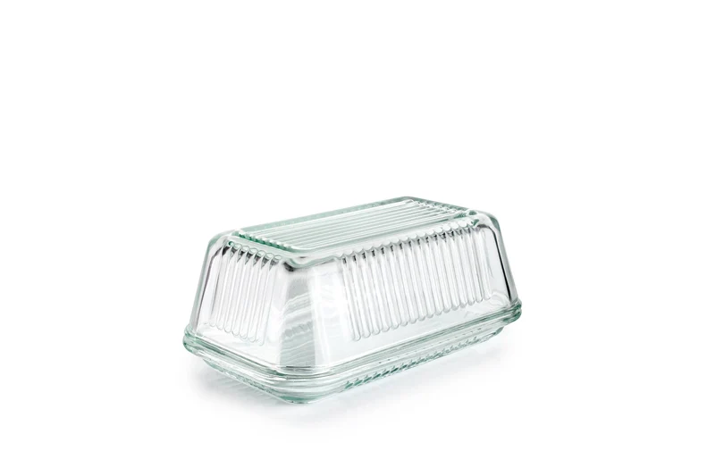 Butterdose Vintage Glas