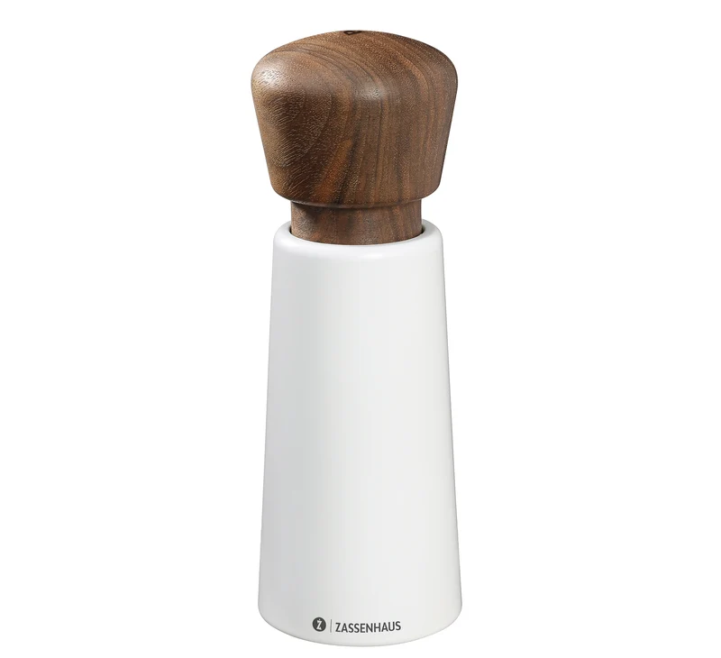 Pfeffermühle NORDERNEY 18 cm weiß/Nussbaum