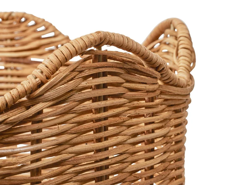 Broste Copenhagen Lola Korb natural brown 35cm Set 2tlg
