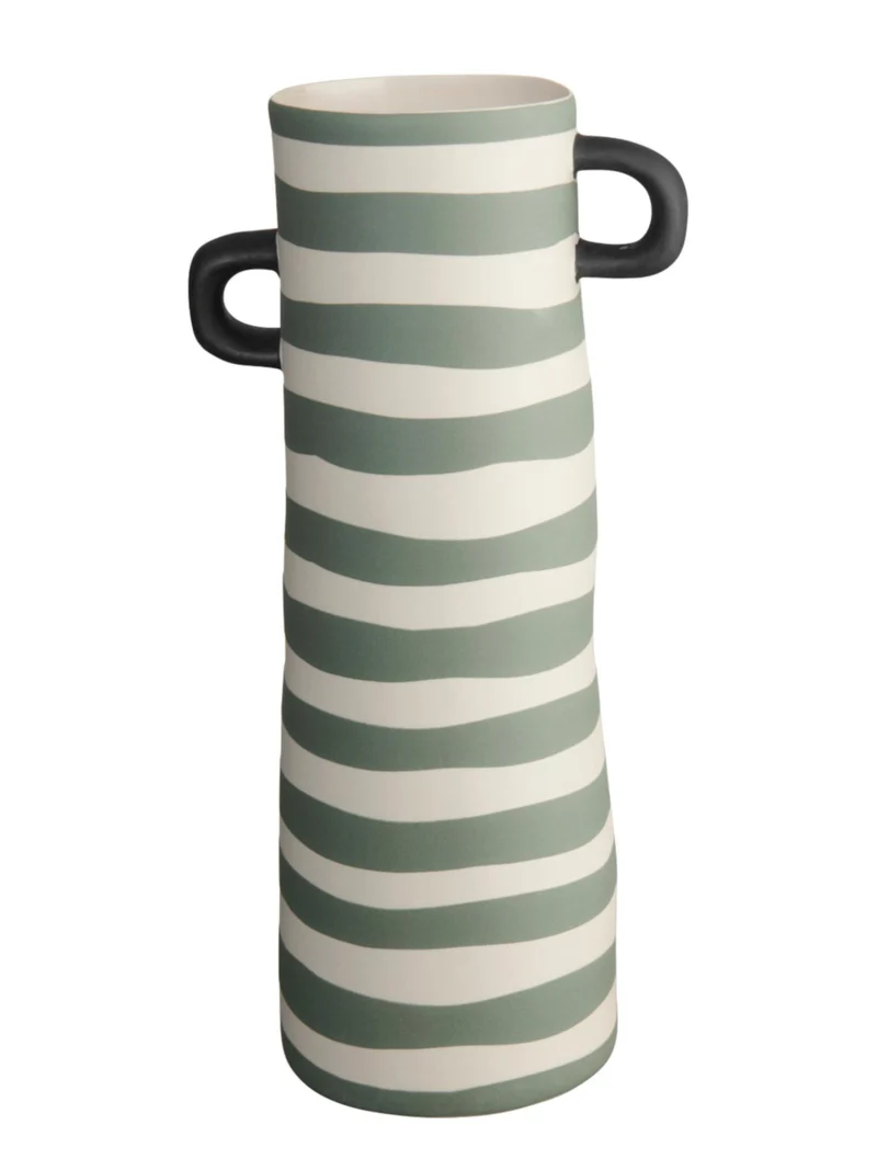 ASA rayu Vase grün gestreift 28cm