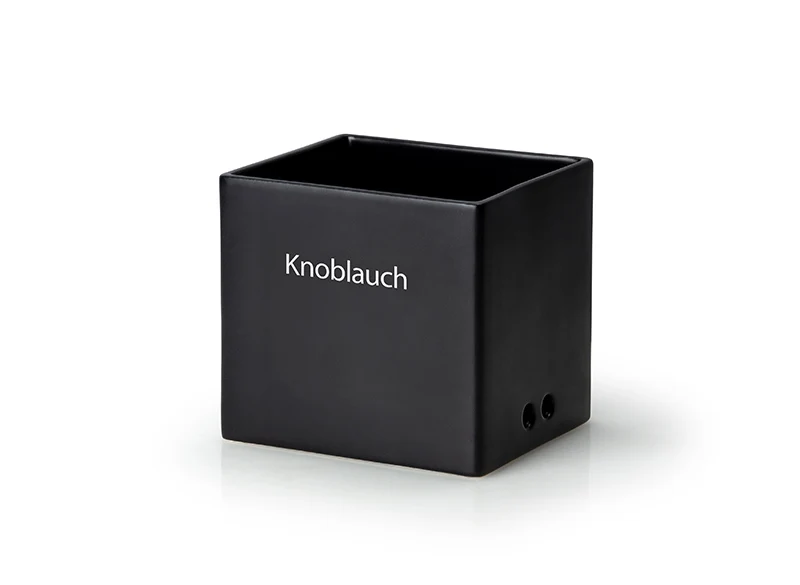 Vorratsdose schwarz mit Holzdeckel 14 x 12 x 15,5 cm
