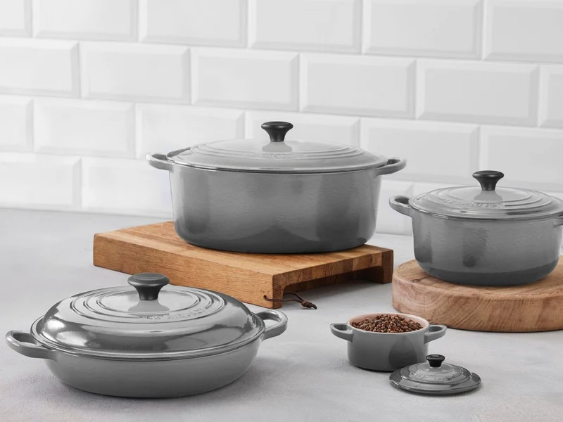 Le Creuset Gourmet-Profitopf Tradition rund perlgrau 30cm