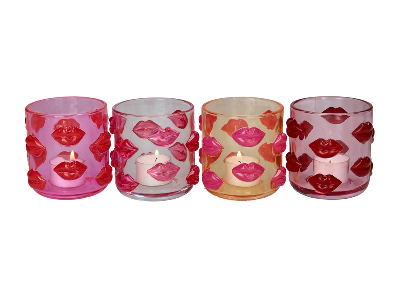 Giftcompany L'amour Windlicht Lippen sortiert 9,2cm (1 Stück)