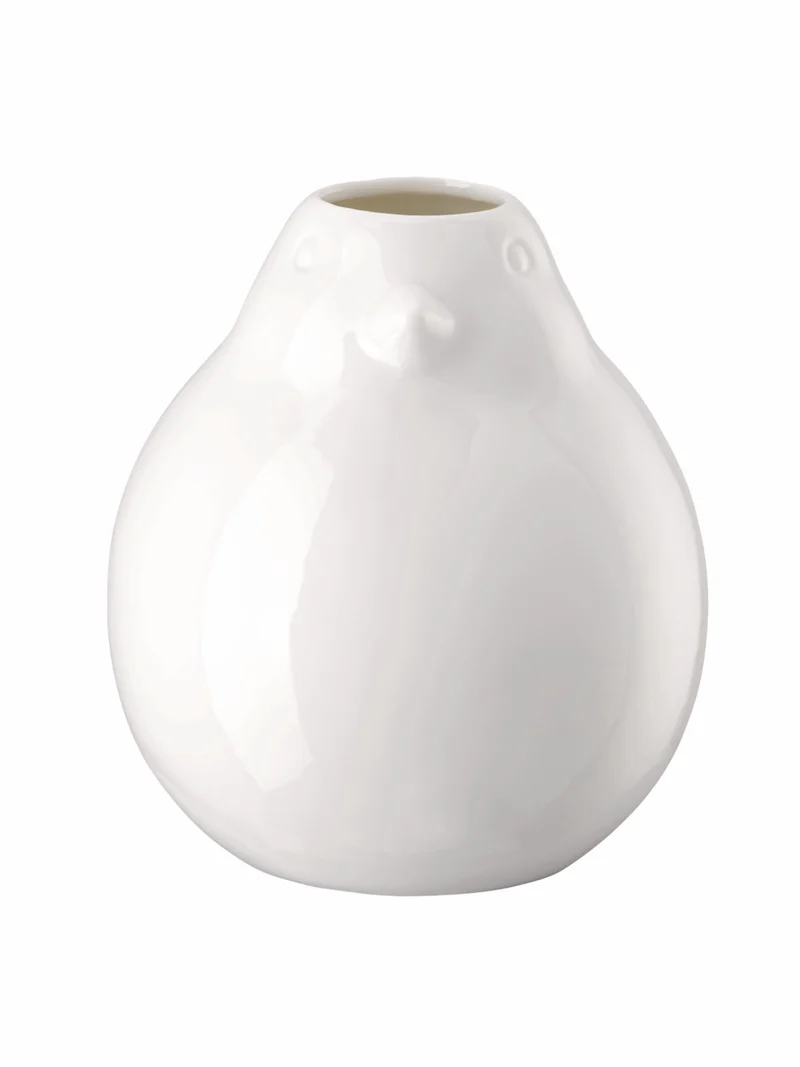 Hutschenreuther Vogel-Vase weiß Vase 14cm